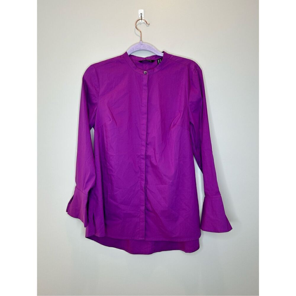 H by Halston Purple Tunic Mock NeckâSize XS
